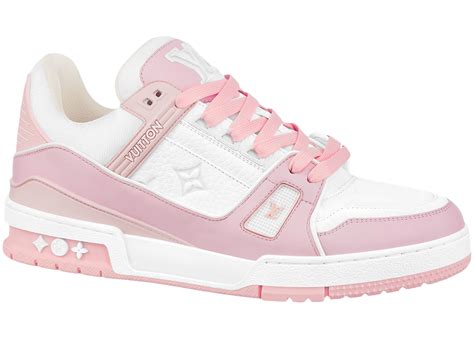 louis vuitton trainer pink rose